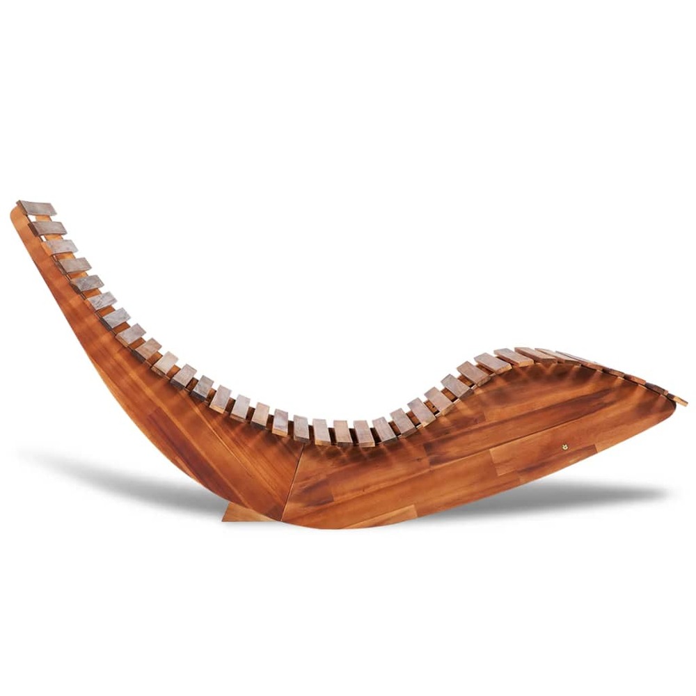 Chaise longue basculante bois d'acacia