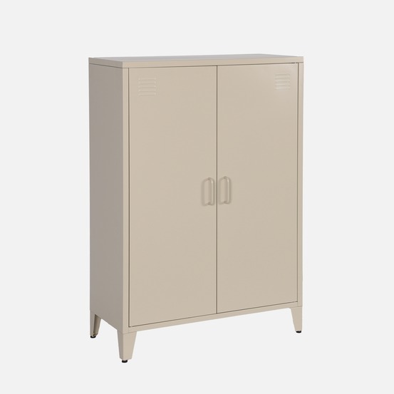 Commode/armoire en métal, 2 portes
