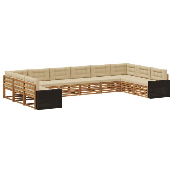 Ensembles de canapés 10 pc bois d'acacia massif