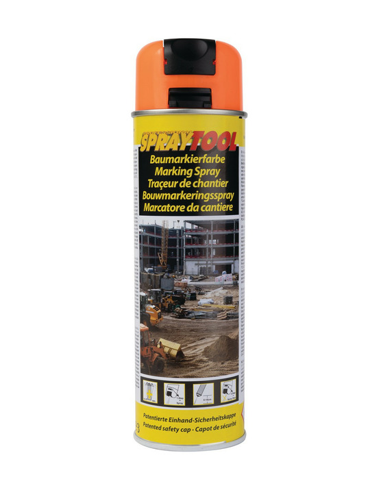 Traceur spray motip orange fluo peinture de marquage temporaire fluorescente - motip