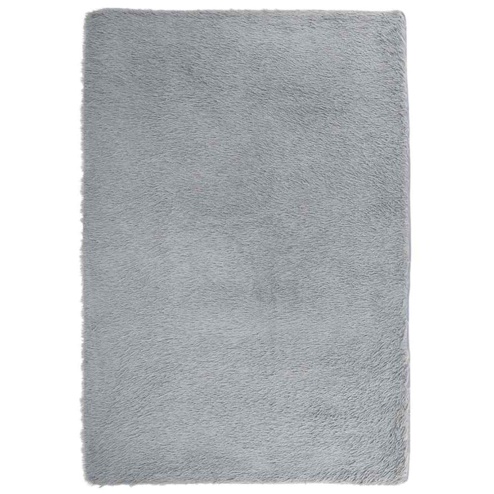 Tapis shaggy à poils longs navarra gris clair 120x170 cm