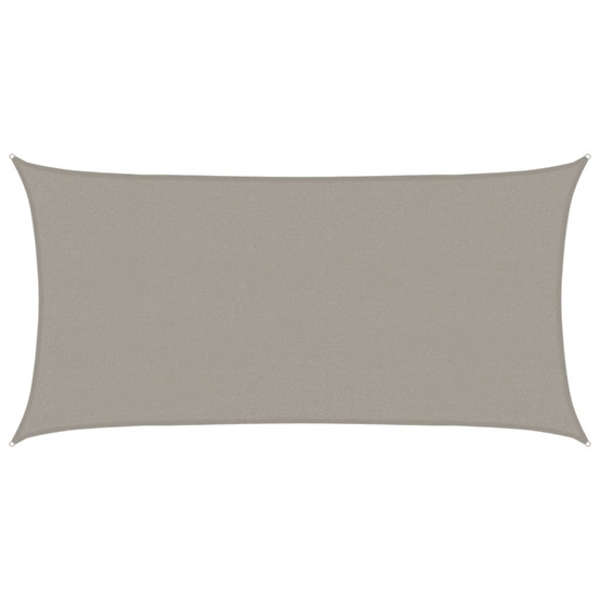 Voile d'ombrage 160 g/m² rectangulaire gris clair 2,5x5 m pehd
