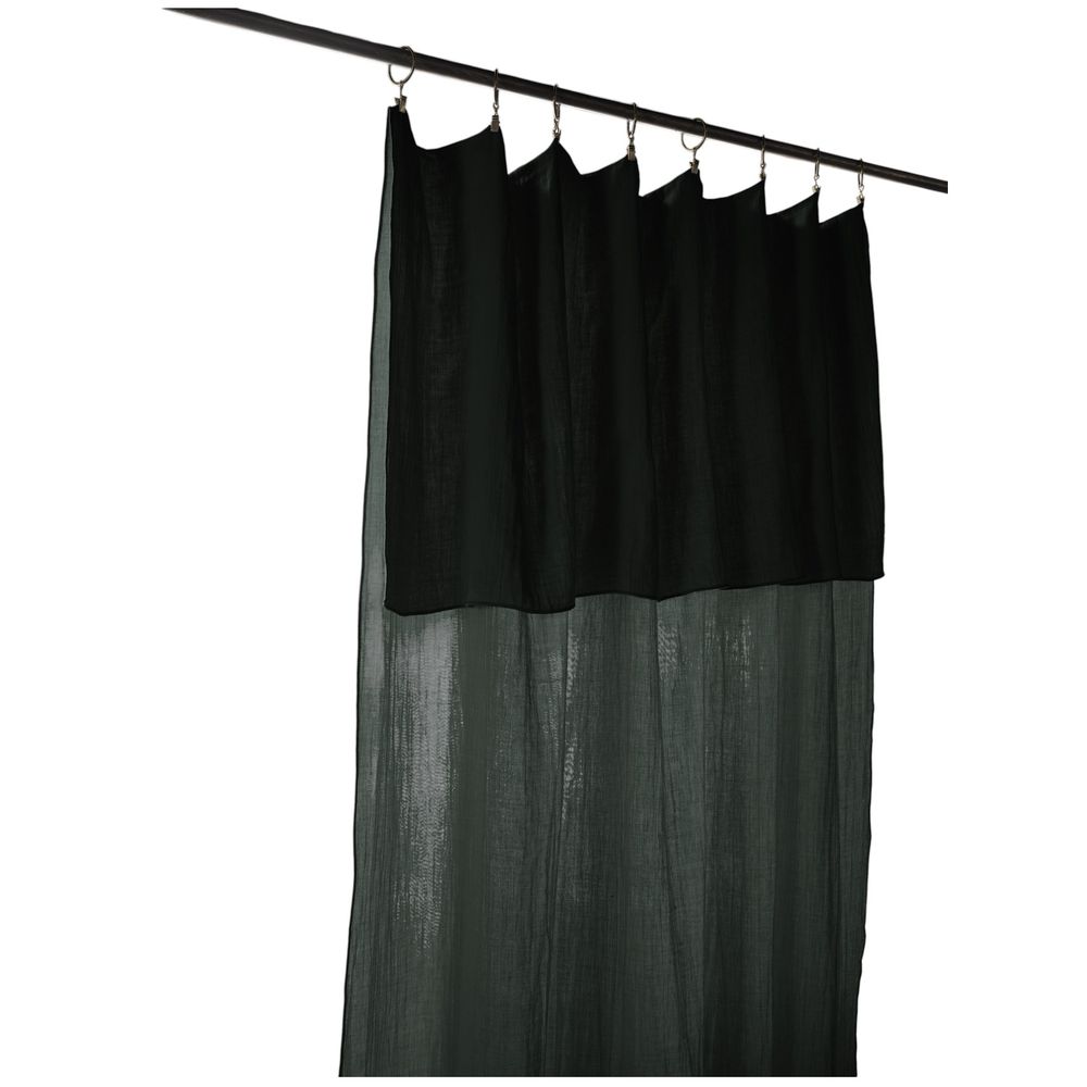 Rideau ajustable + 8 anneaux pince collection gaia