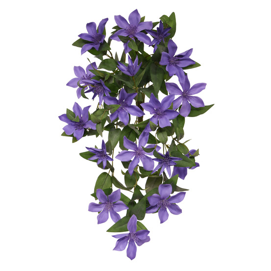 Plante suspendue artificielle clematis 60cm bleu