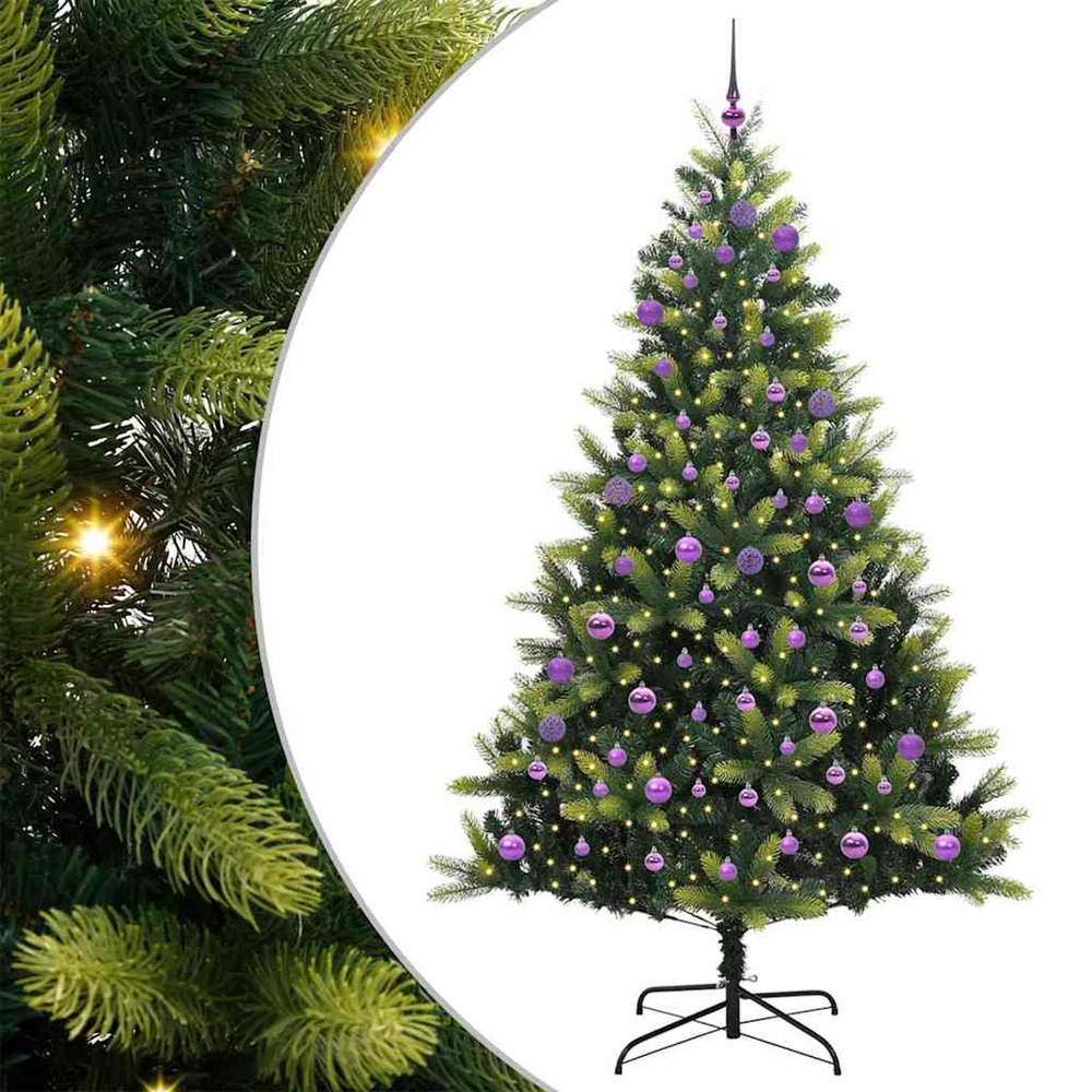 Arbre de noël artificiel en silicone flexible 300 leds 240 cm