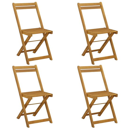Chaises de jardin pliantes 4 pcs naturel 40 x 53 x 80 cm