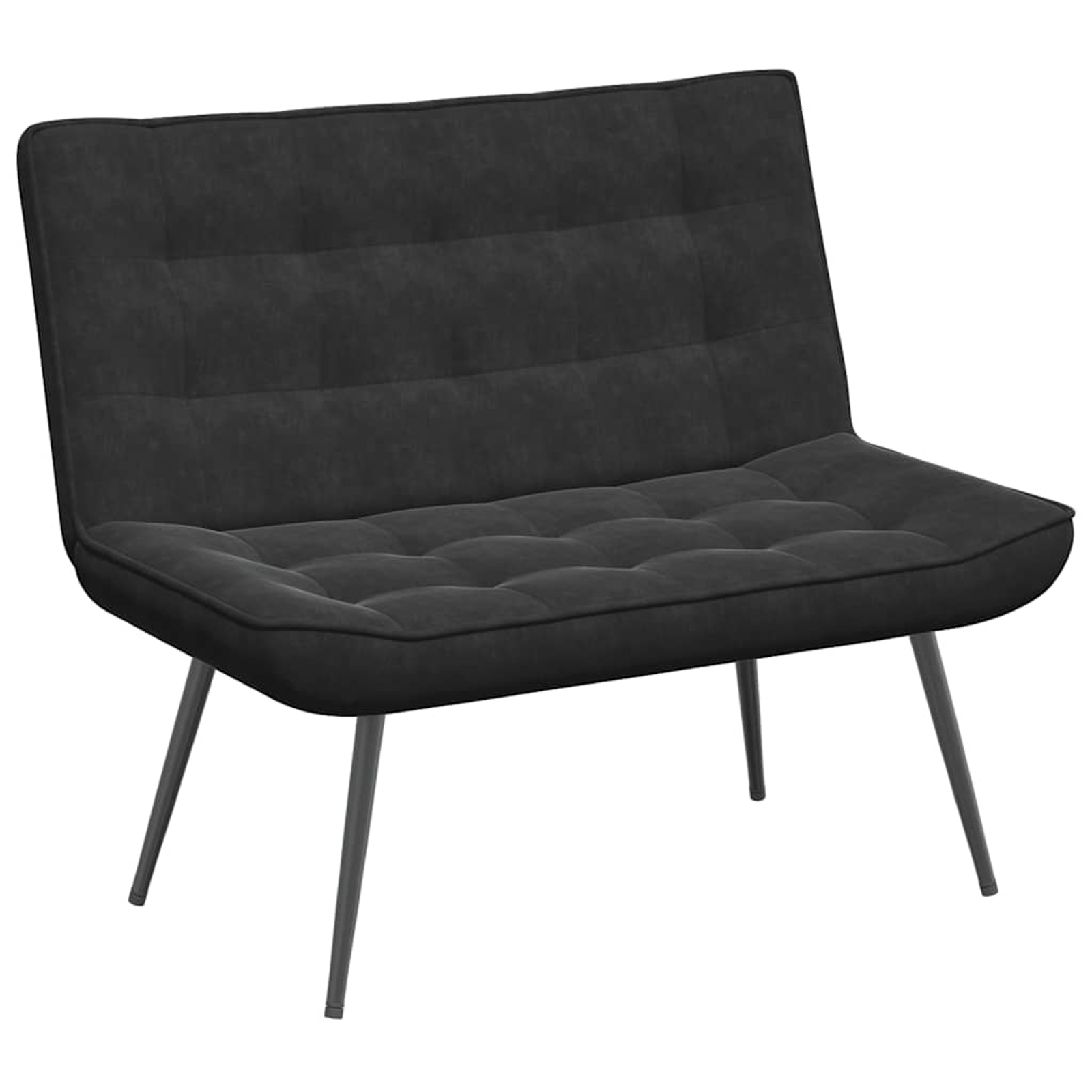 Banc noir 110x74x84 cm velours