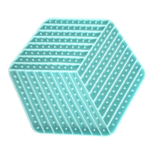 Gamelle assiette à lécher hexagonal, pour chien couleur aléatoire