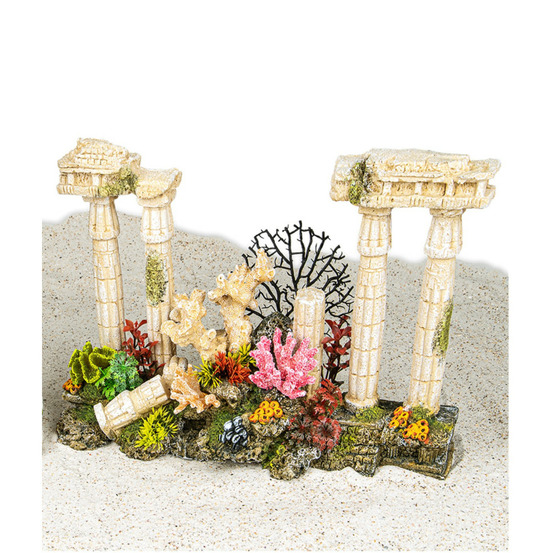Colonnes antiques romaines 42 cm avec bulleur décoration aquarium