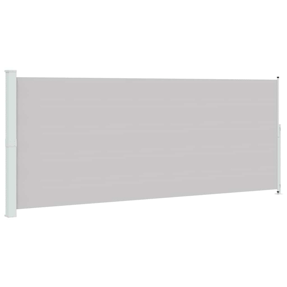 Auvent latéral rétractable de patio 200x500 cm gris