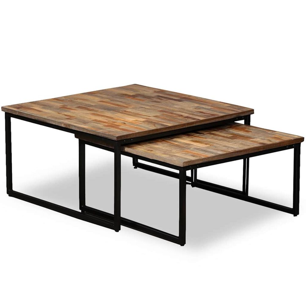 Table basse gigogne Teck massif