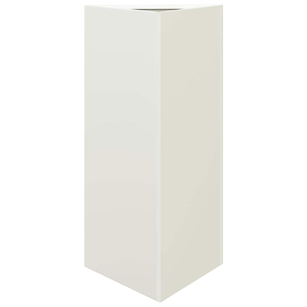 Jardinière blanc triangulaire 40x34,5x75 cm acier