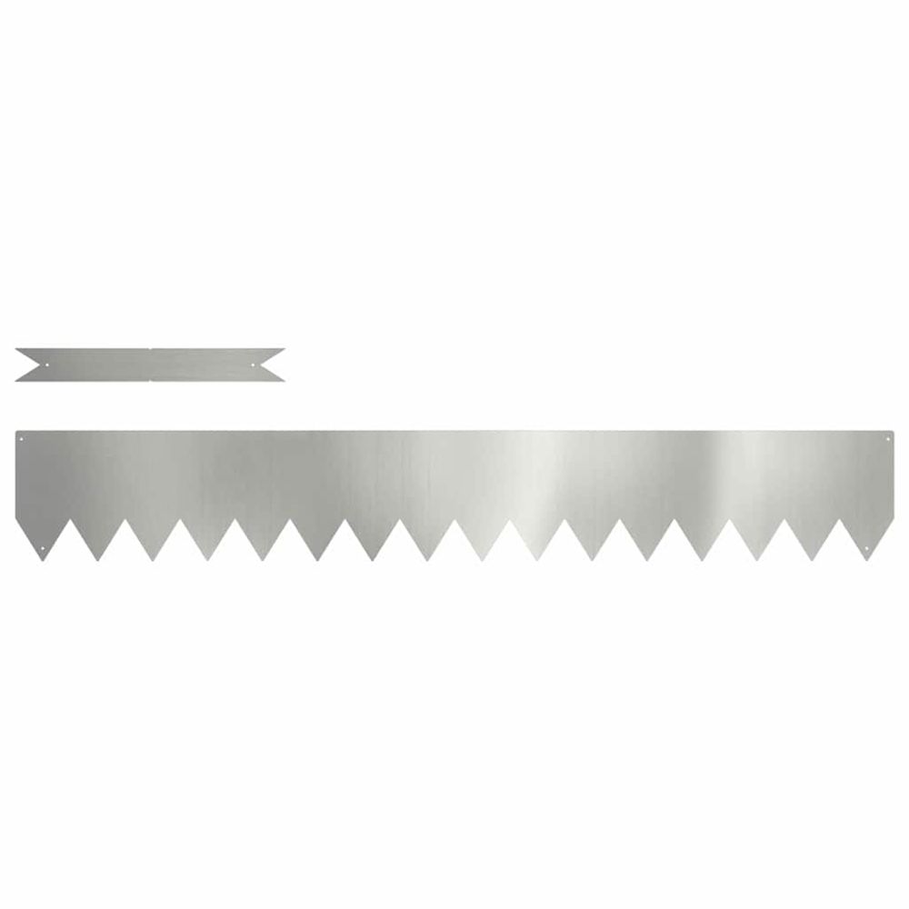 Bordure de pelouse 10 pc 100 x 0,05 x 15 cm acier galvanisé