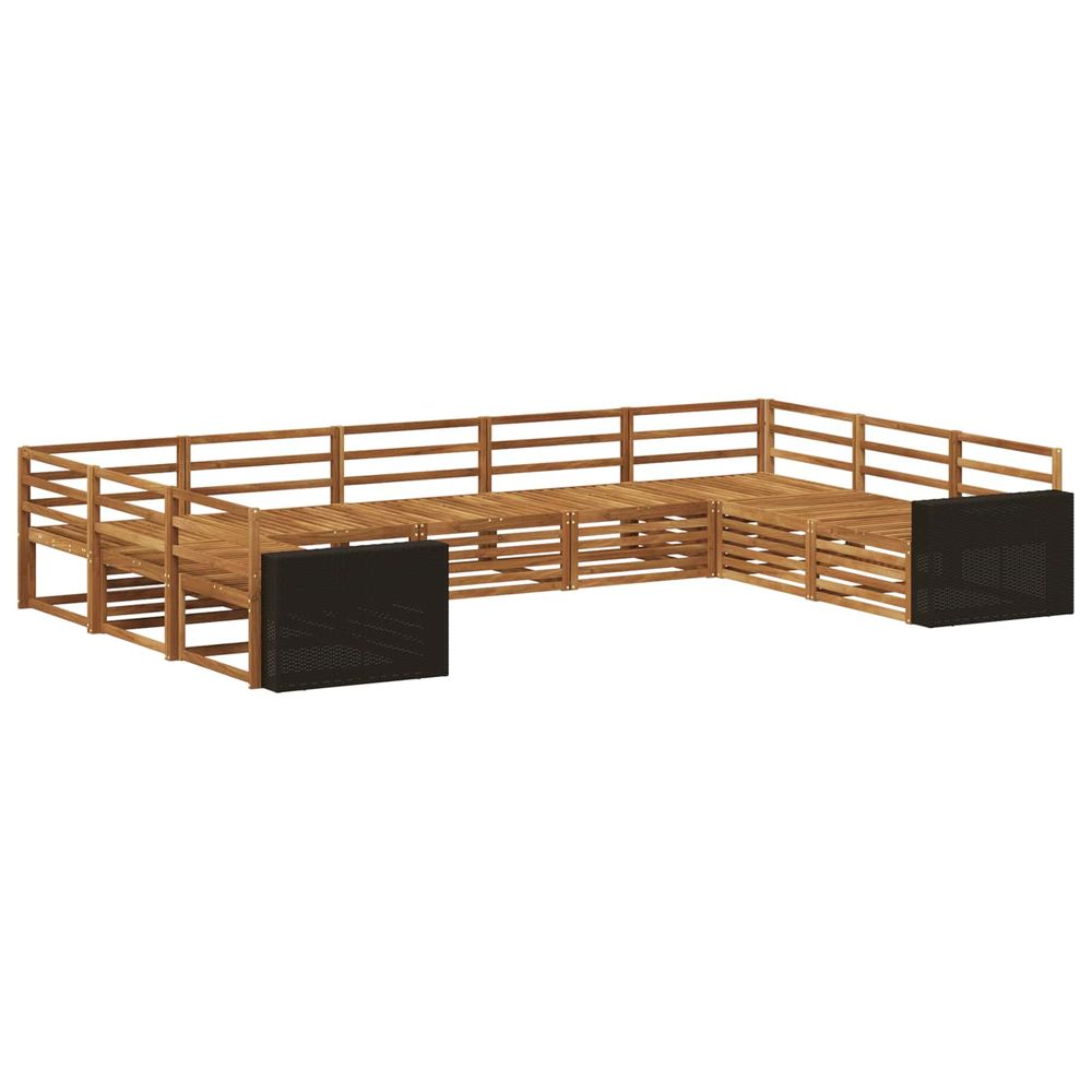 Ensemble de canapés d'extérieur 9 pc naturel