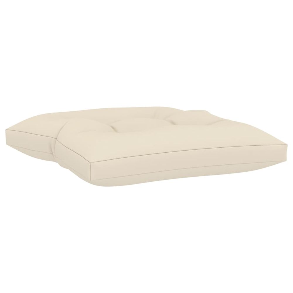 Coussin de palette crème 60x61,5x10 cm tissu