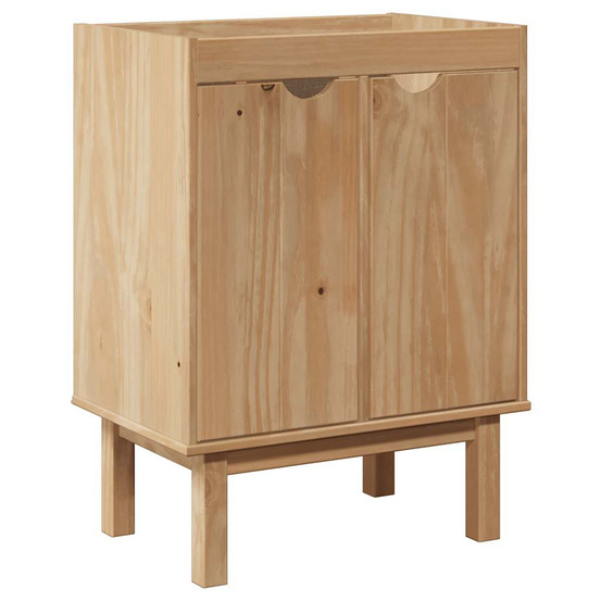 Meuble de lavabo de salle de bain otta 59x40x80 cm bois massif