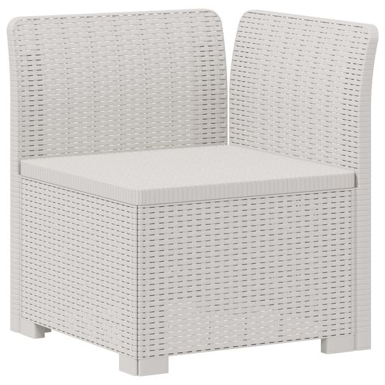 Canapé de jardin 1 place look rotin pp blanc