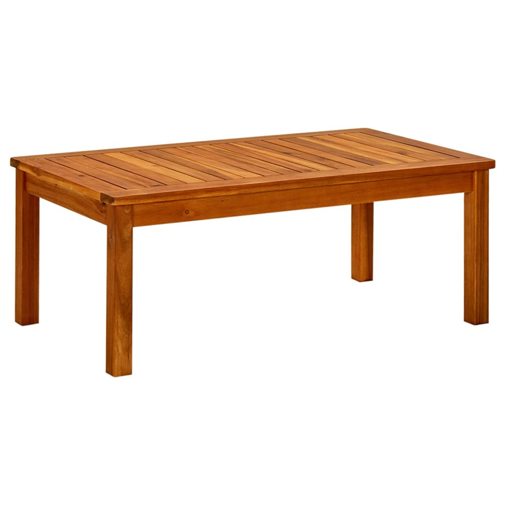 Table basse de jardin 90x50x36 cm bois solide d'acacia