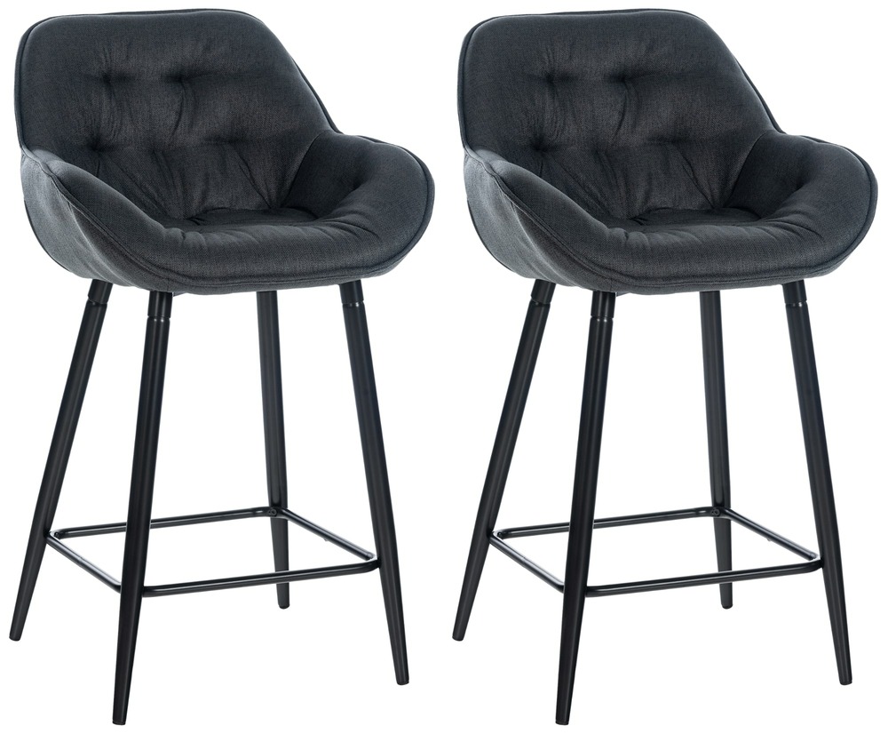 Lot de 2 tabourets de bar gibson tissu