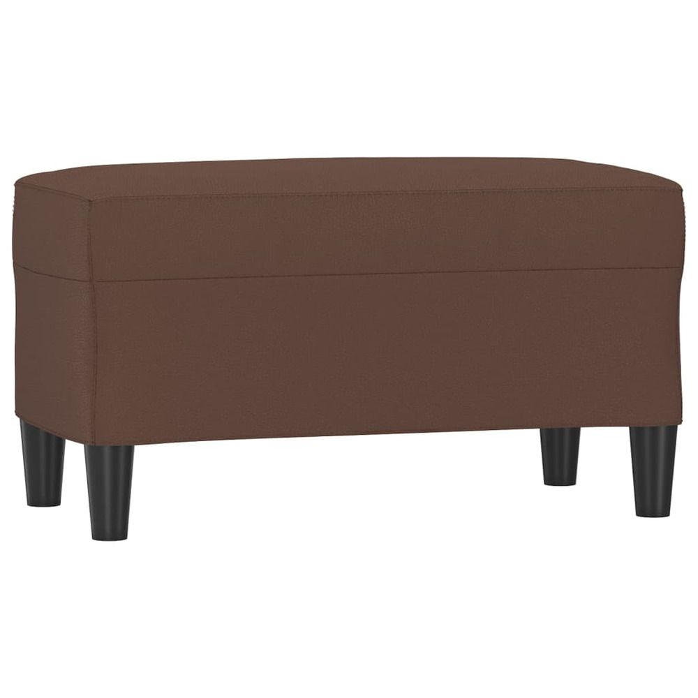 Banc marron 70x35x41 cm similicuir