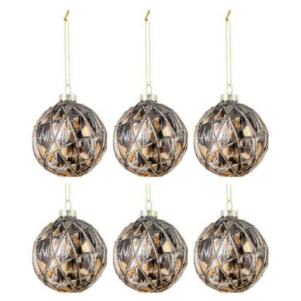 Lot de 6 boules de noël 