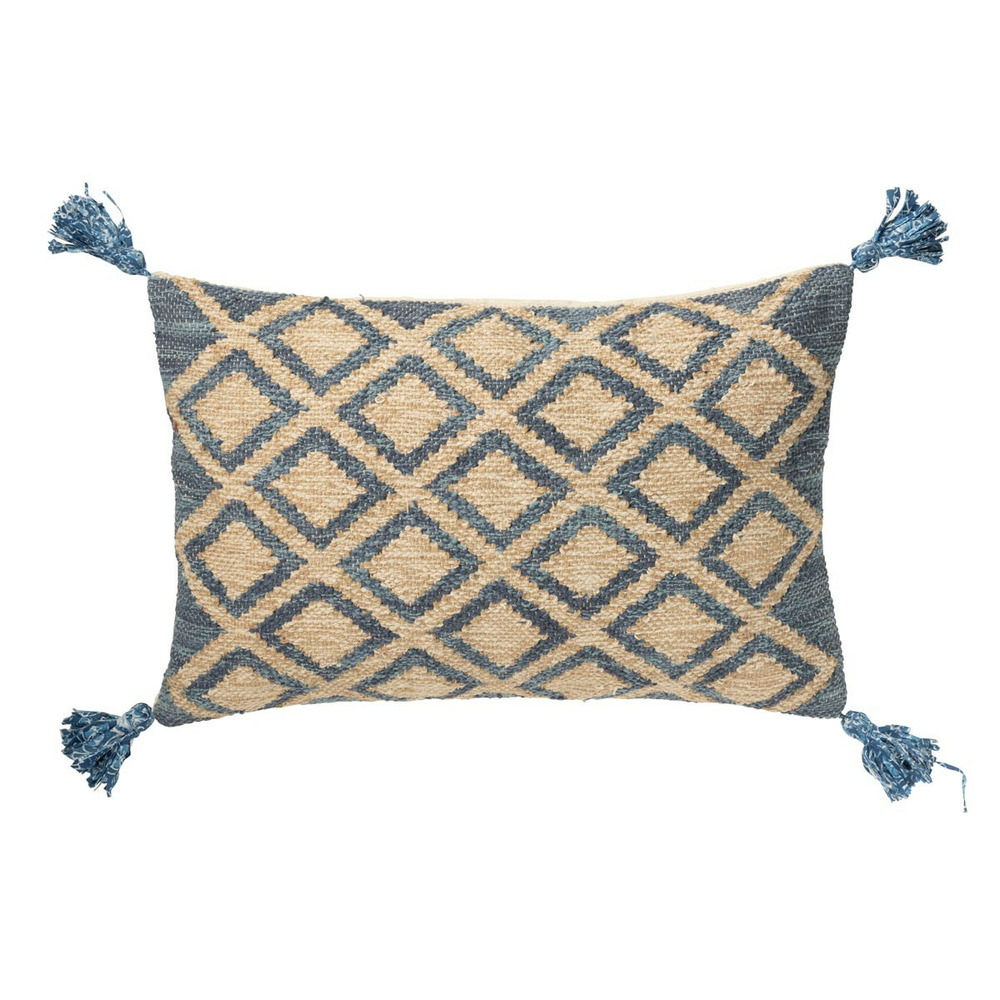 Coussin déco en jute 