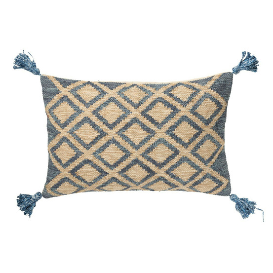 Coussin déco en jute