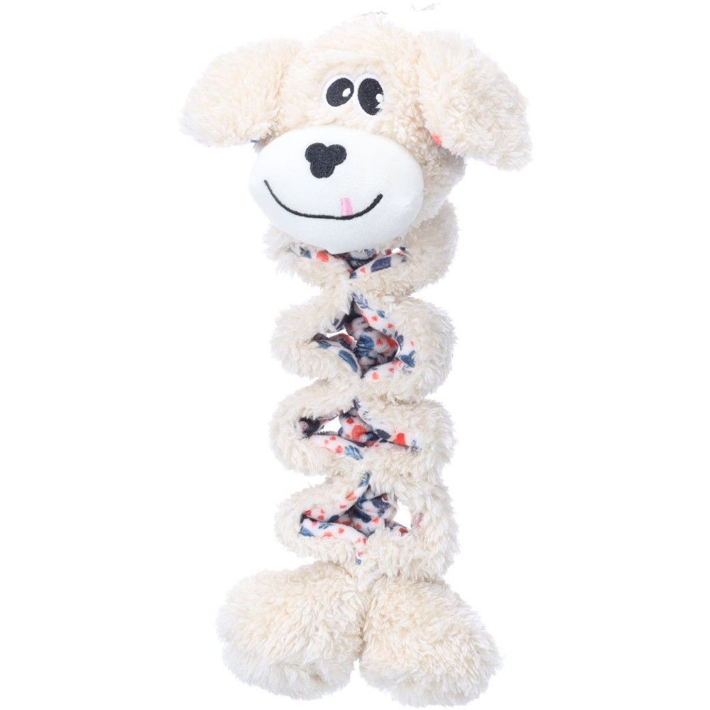 Jouet peluche pour chien floreo élastique beige - flamingo