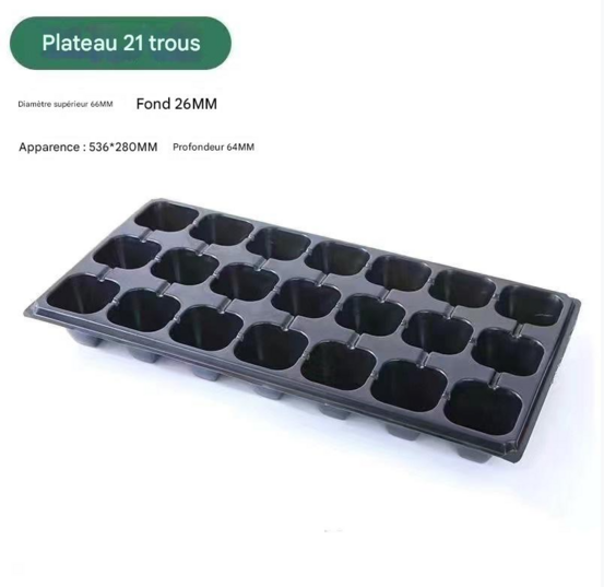 Plateau de semis de légumes, 21 trous