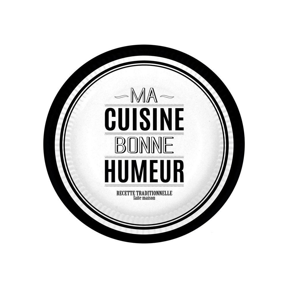 Set de 10 assiettes en carton a dessert ma cuisine