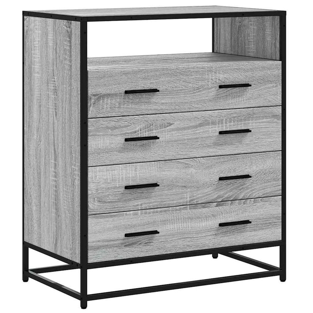 Commode sonoma gris 70x41x83,5 cm bois d'ingénierie