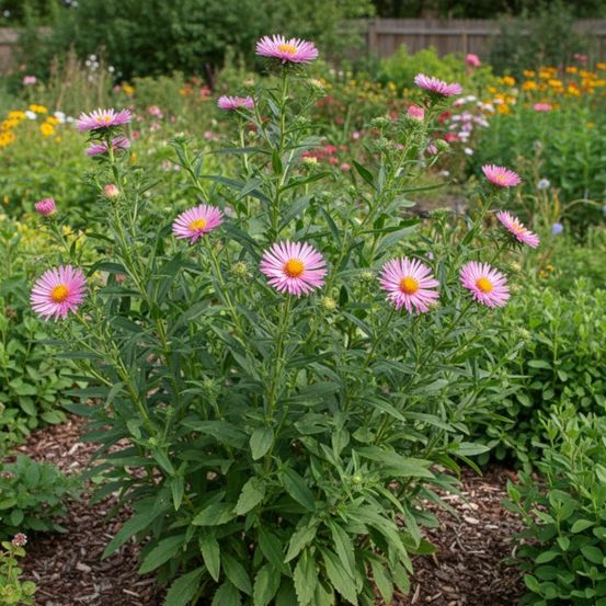 Aster grand d'automne rosa sieger lot de 5 godets