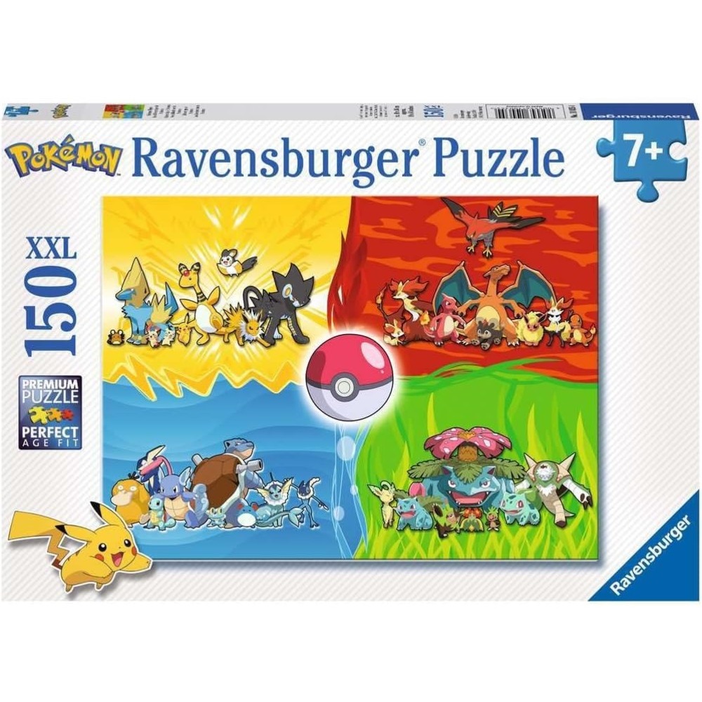 Puzzle différents types de pokémon 150 pcs xxl