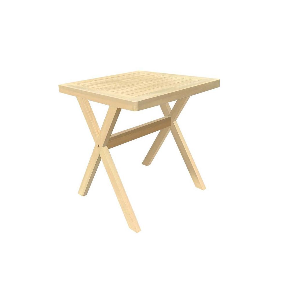 Table de jardin 2 places xenia eucalyptus 70x70cm