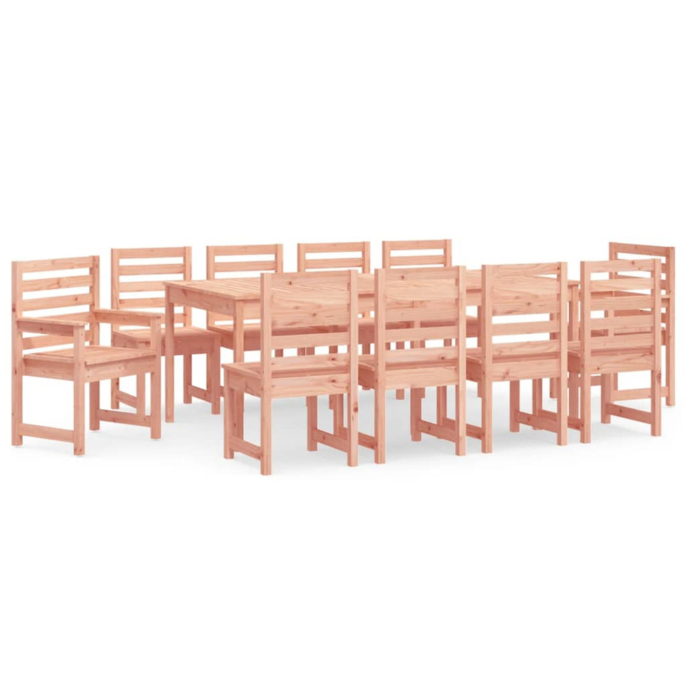 Ensemble à manger de jardin 11 pcs bois massif douglas