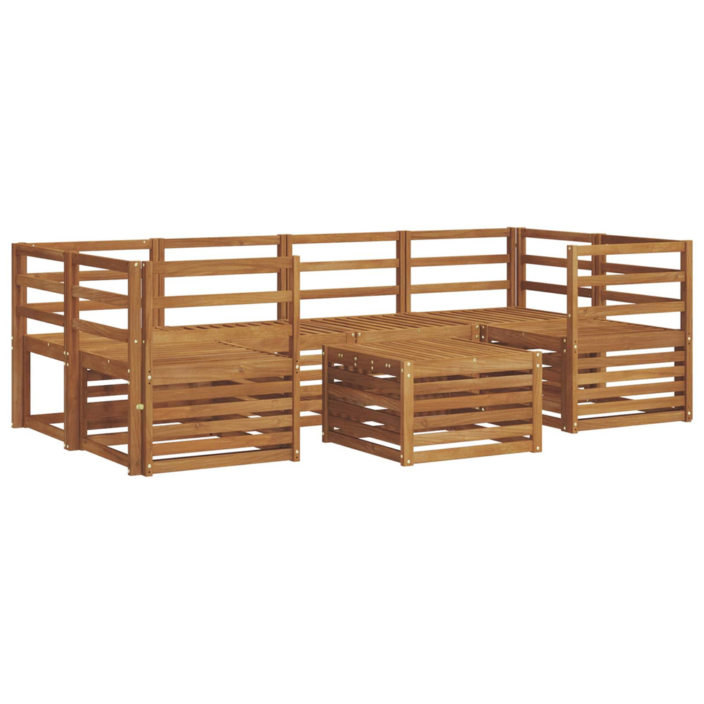 Ensemble de canapés d'extérieur 7 pcs naturel