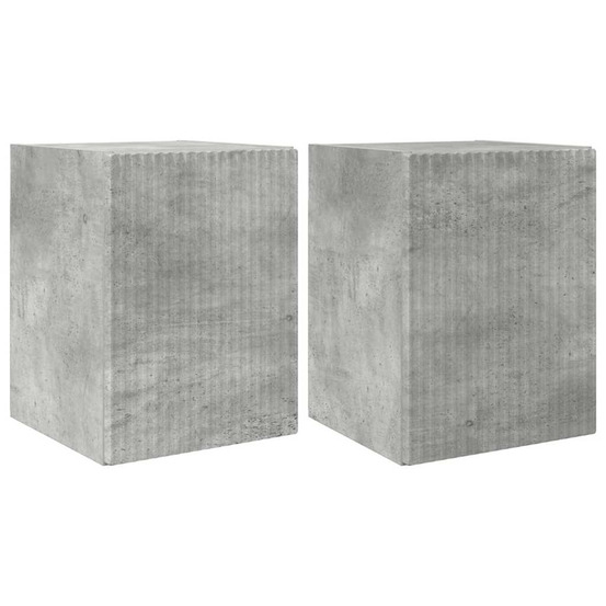 Meuble tv mural 2 pcs béton 30 x 31 x 40 cm bois d'ingénierie