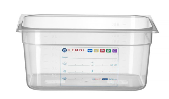 Bac de stockage gn 1/2 9,5l transparent 325x265x(h)150mm - hendi