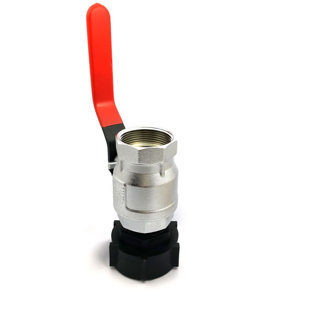 Raccord s60x6 - vanne à boisseau sphérique en laiton chromé sortie femelle 1 pou