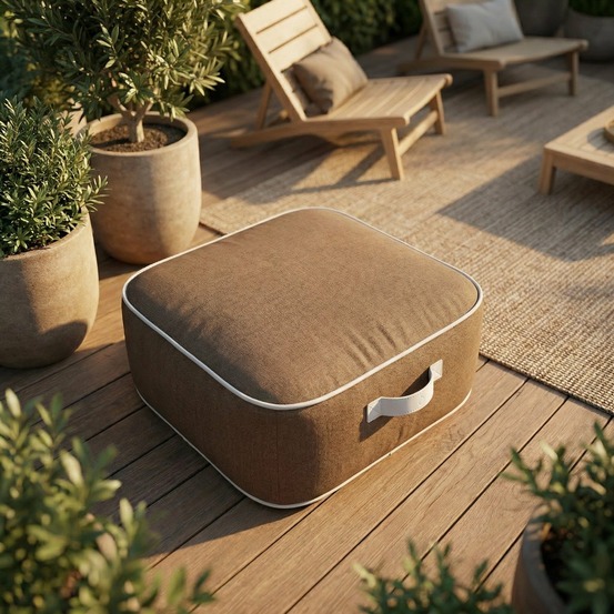 Pouf de jardin gonflable numa collection moka - chocolat