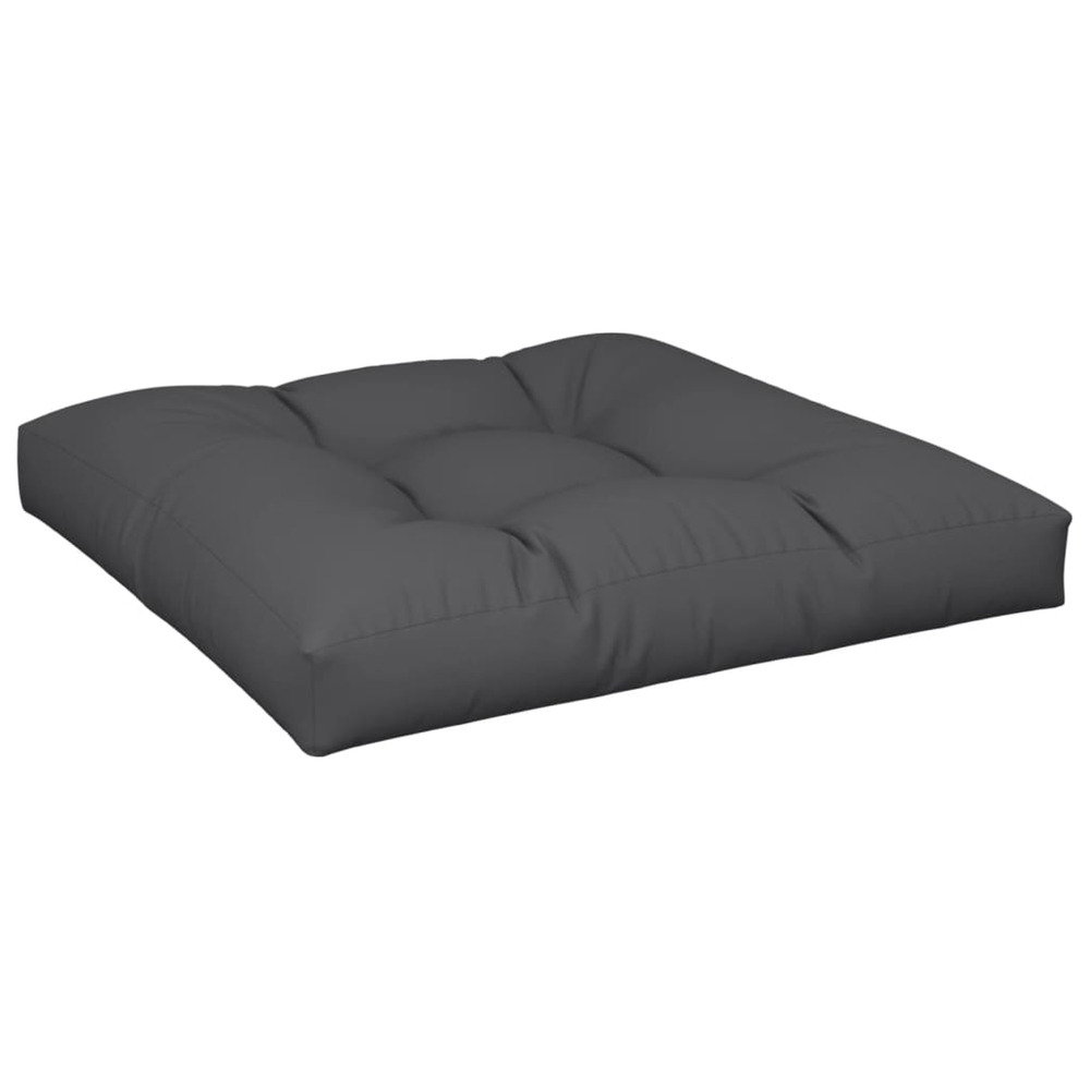 Coussin de palette noir 70x70x12 cm tissu
