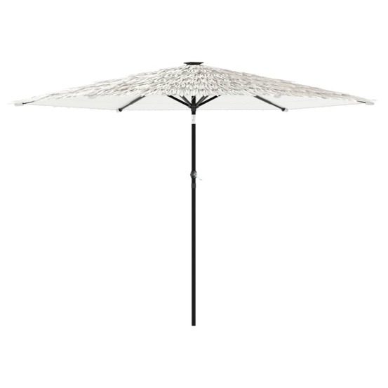 Parasol de jardin avec mât en acier blanc 288x288x225 cm