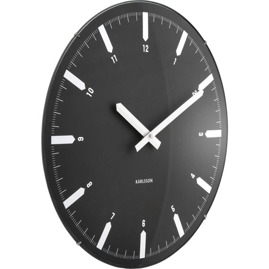 Horloge murale en polypropylène realista dome noir