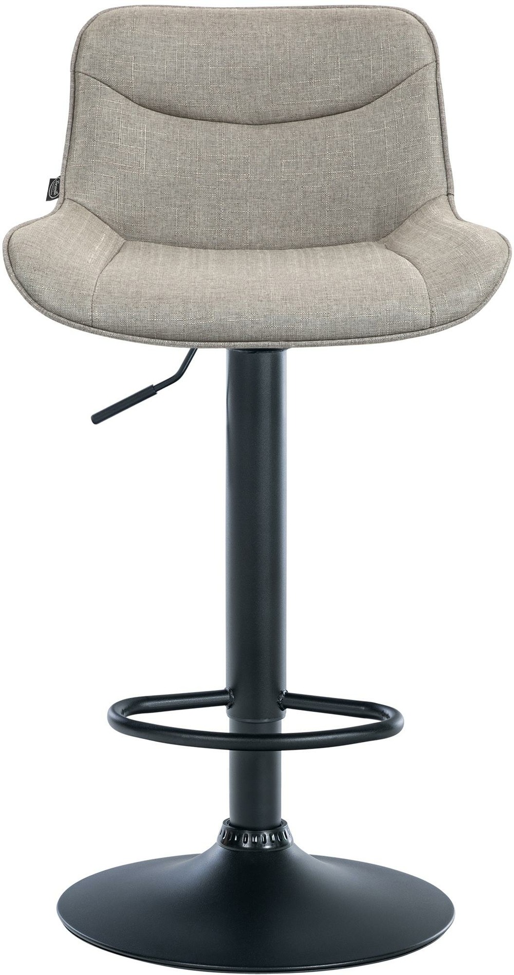 Tabouret de bar vonore tissu noir