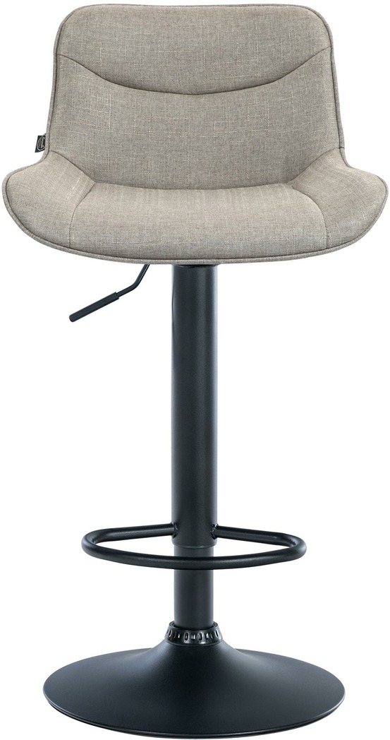 Tabouret de bar vonore tissu noir