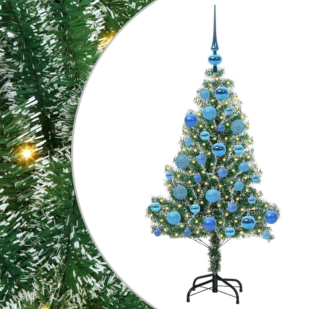 Arbre de noël artificiel floconné de neige avec lumière led