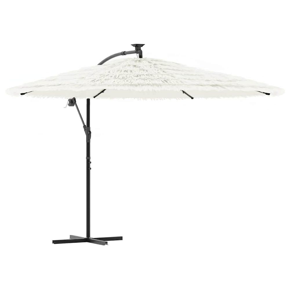 Parasol de jardin avec mât en acier blanc 290x290x238 cm