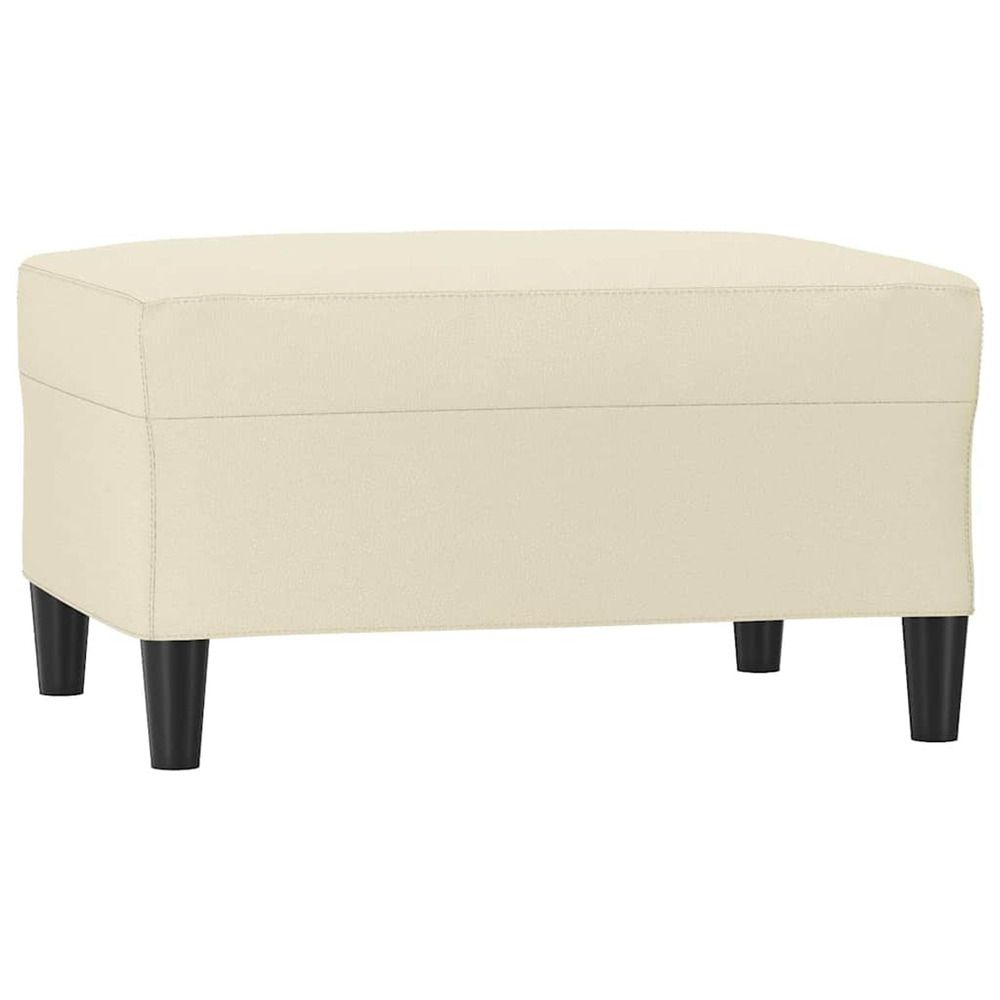 Repose-pied crème 70x55x41 cm similicuir