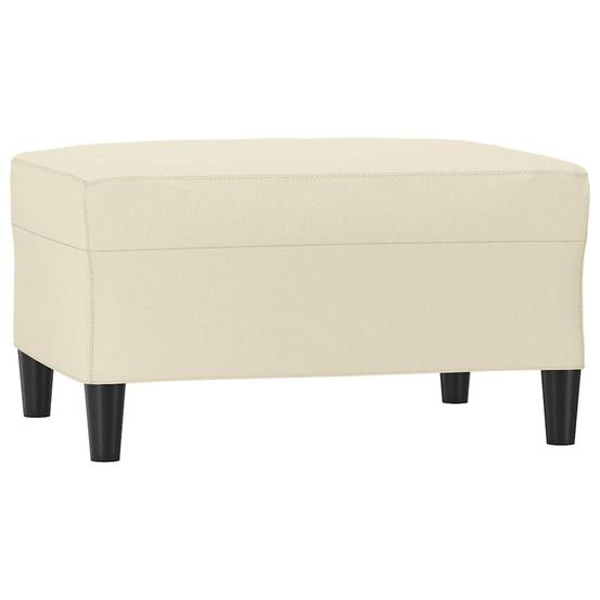 Repose-pied crème 70x55x41 cm similicuir