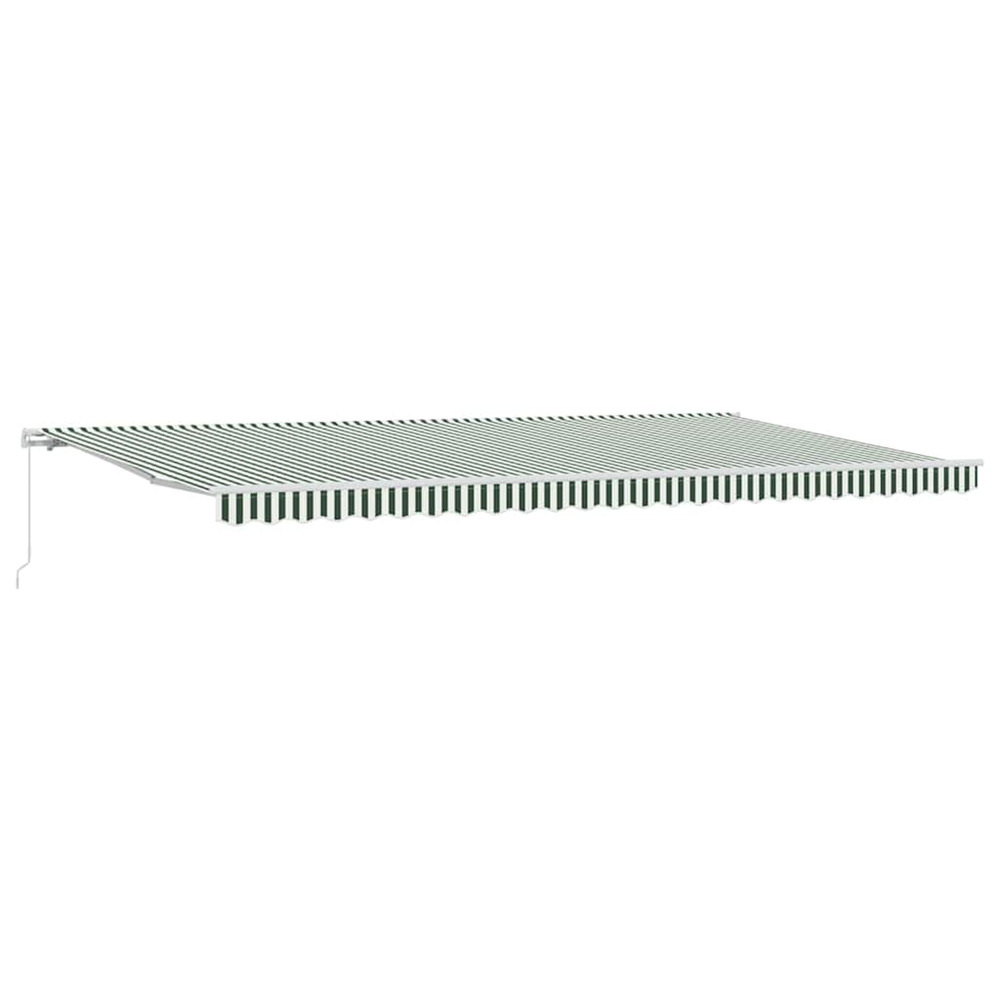 Auvent rétractable vert, blanc 600 × 350 cm polyester, métal